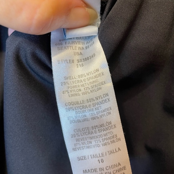 Tommy Bahama Black One Piece Swimwear Size 10 - Picture 3 of 7